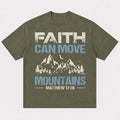 Faith Can Move Mountains Matthew Bible Verse with Pine Trees Christian T-Shirt - product image 5