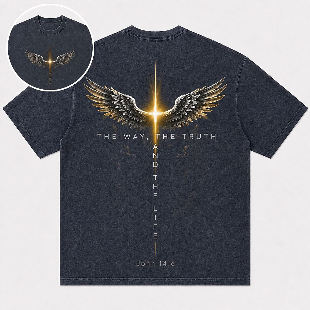 The Way, the Truth & the Life John 14:6 T-Shirt - light blue product image