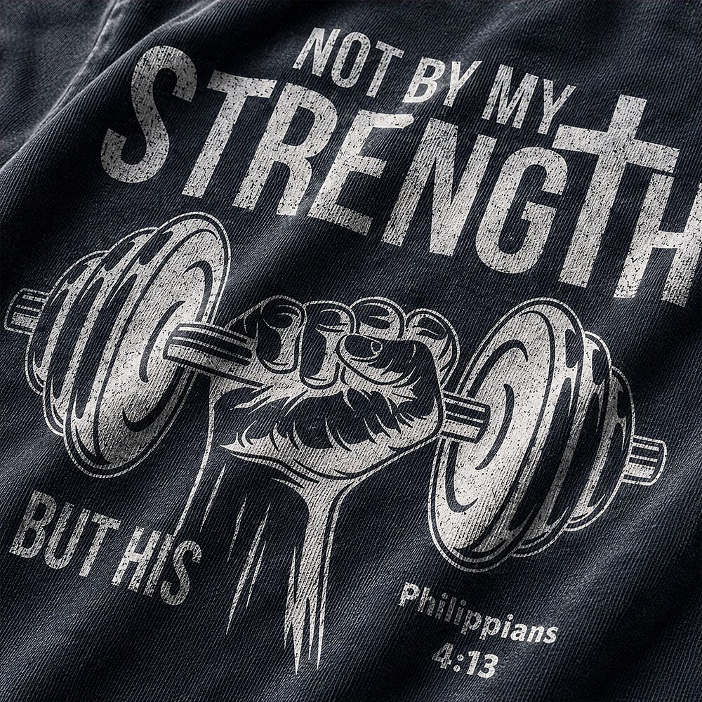 Not by My Strength but His Philippians 4:13 T-Shirt - Lake Blue product image