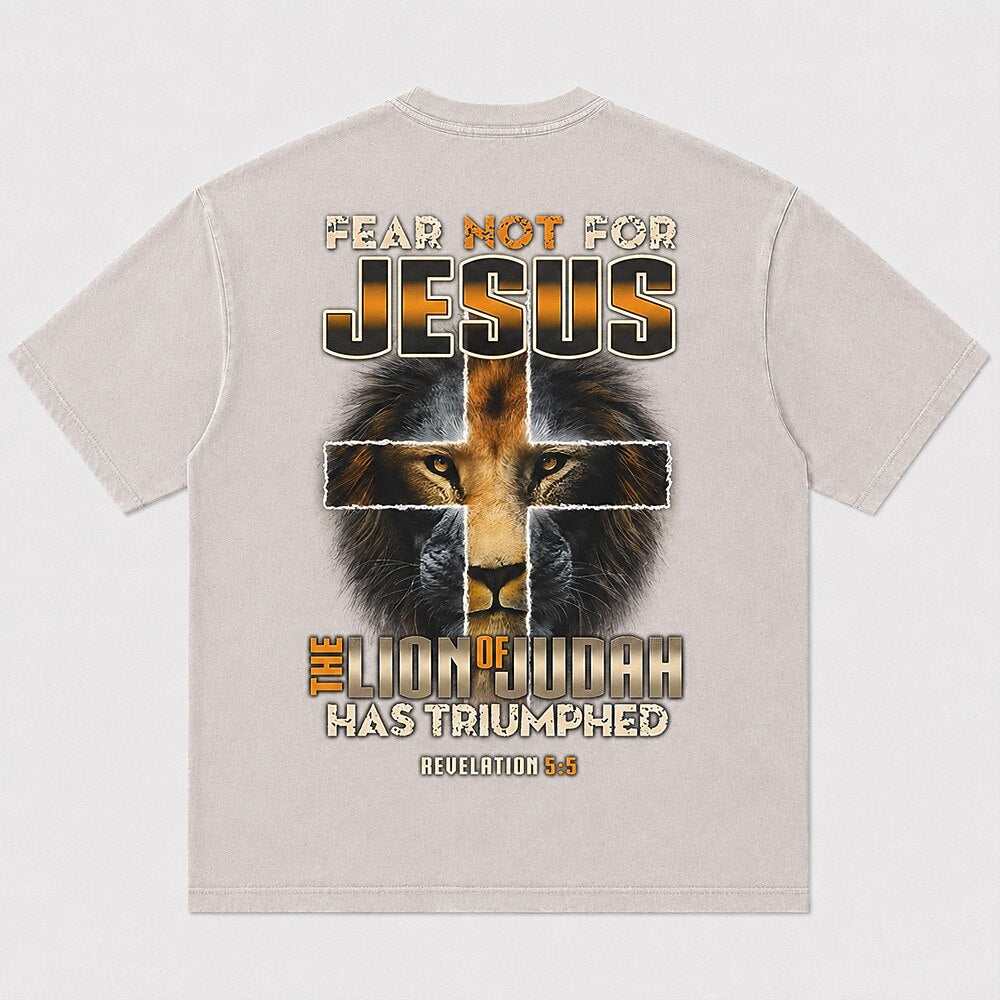 Fear Not For Jesus The Lion of Judah Has Triumphed Revelation 5:5 Christian T-Shirt - product image 5