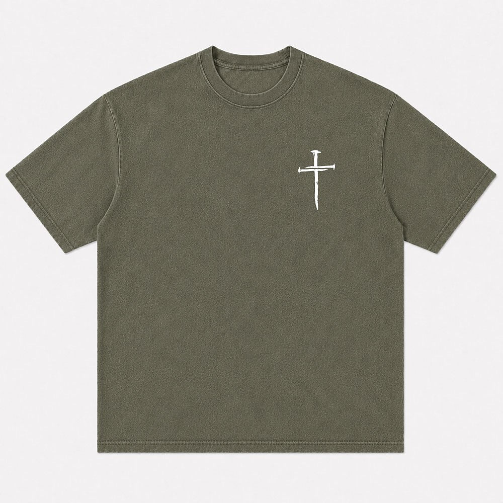 Minimalist Cross Nails Faith Christian T-Shirt - product image 4
