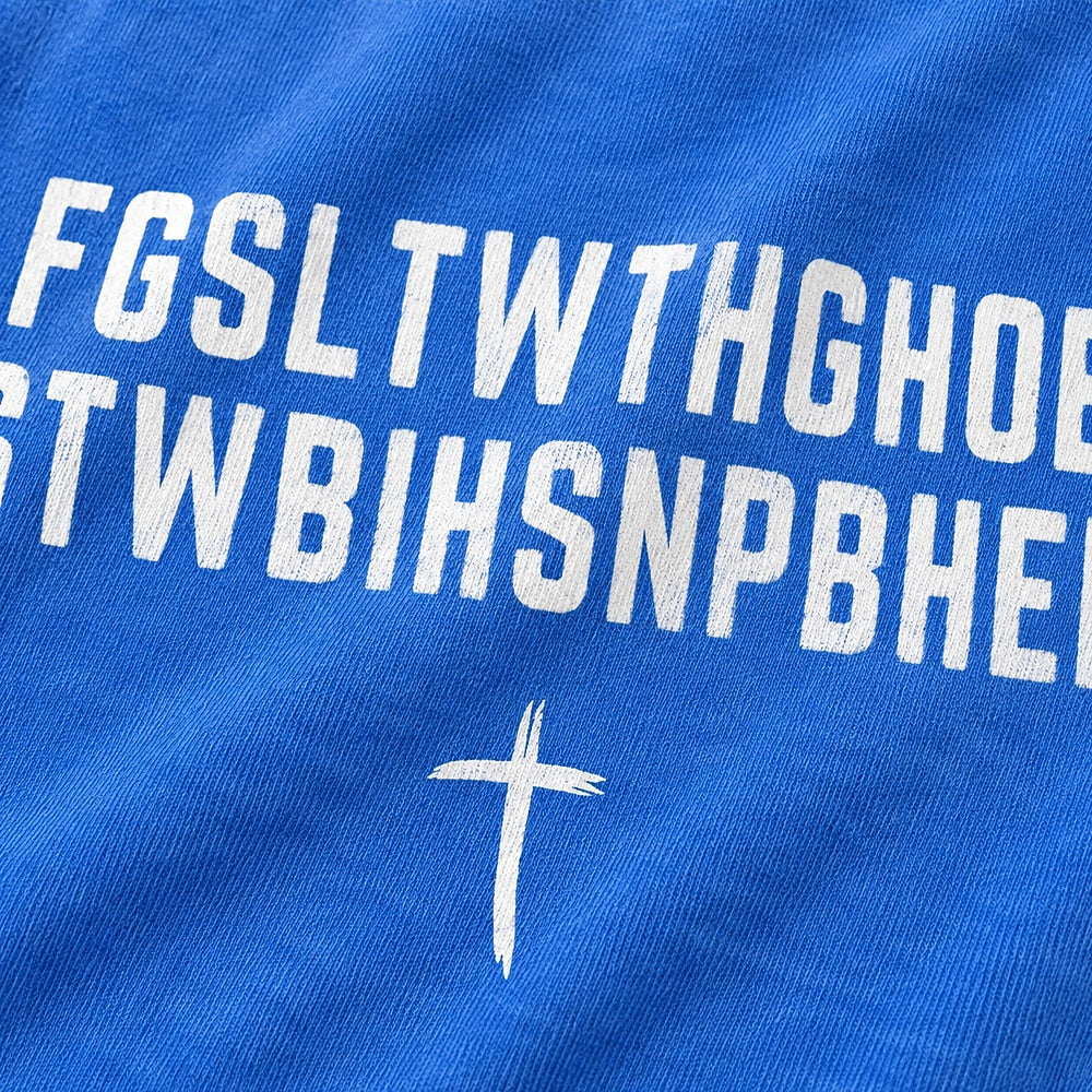 John 3:16 Initials Cross cotton T-shirt, additional product detail view