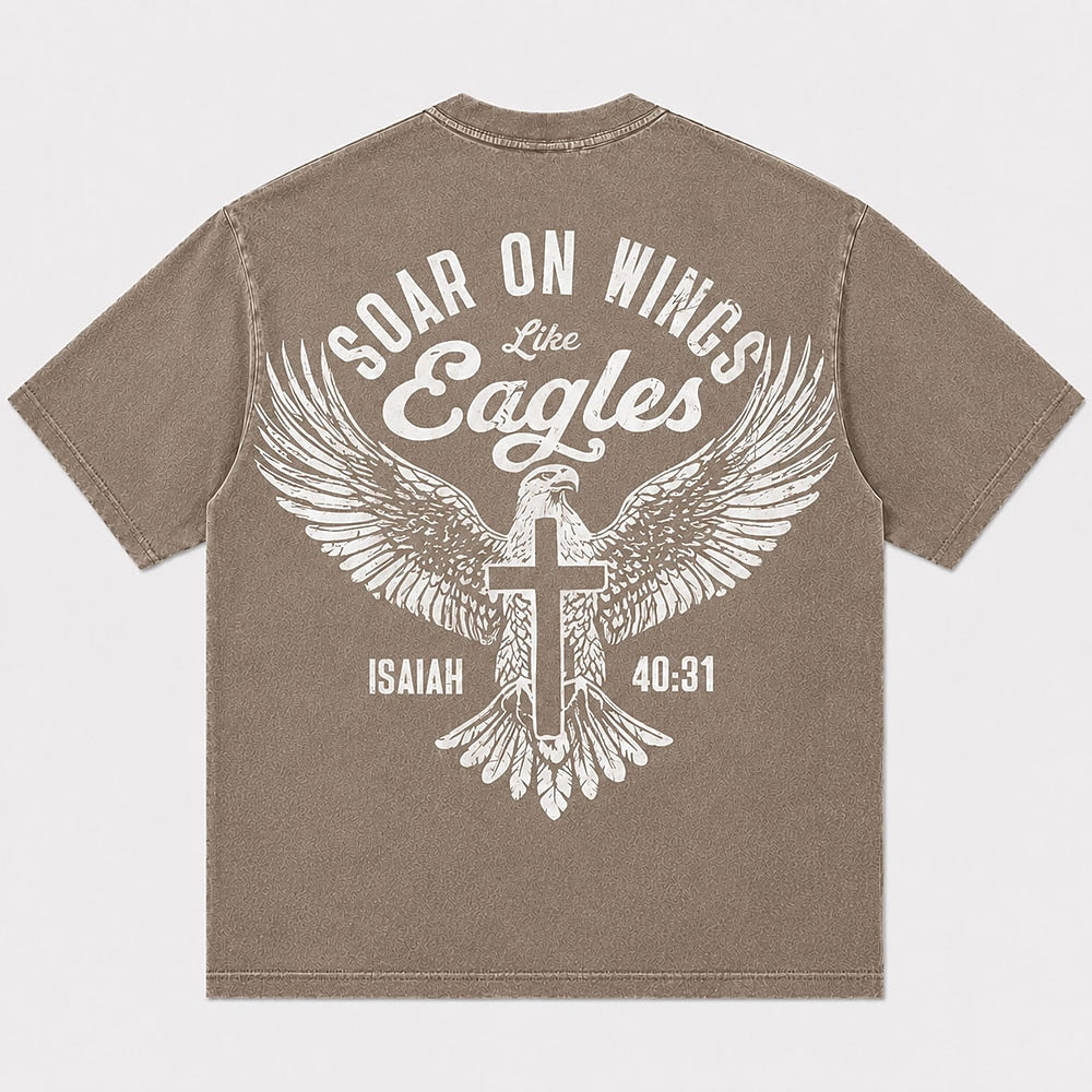 Soar On Wings Like Eagles Isaiah 40:31 Christian T-Shirt - product image 4