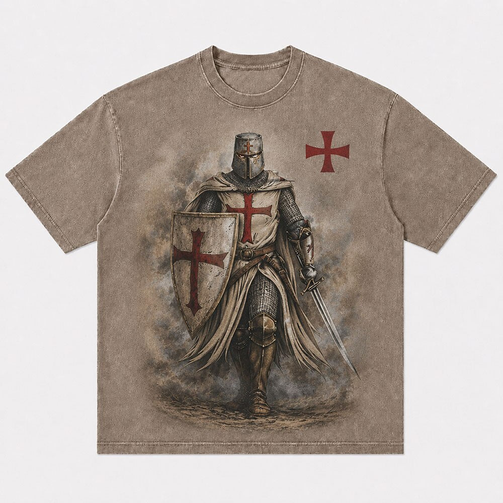Knights Templar Crusader Christian T-Shirt - product image 1