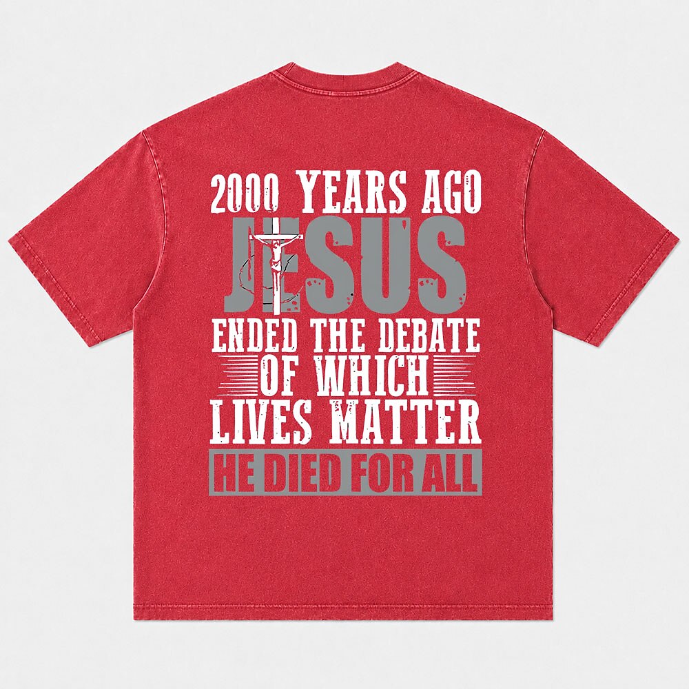 2000 Years Ago Jesus Ended the Debate He Died for All Christian T-Shirt - product image 6