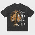 There Is Power In The Name Of Jesus Lion Of Judah Lamb Wooden Cross Christian Faith Realistic Vintage Christian T-Shirt - product image 6