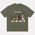 Fishers of men crossing scene graphic cotton T-shirt, product view 1