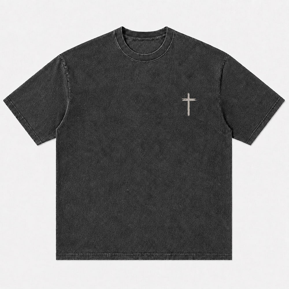 Not All Superheroes Wear Capes Mine Wore A Cross Jesus with Wooden Cross Christian T-Shirt - product image 3