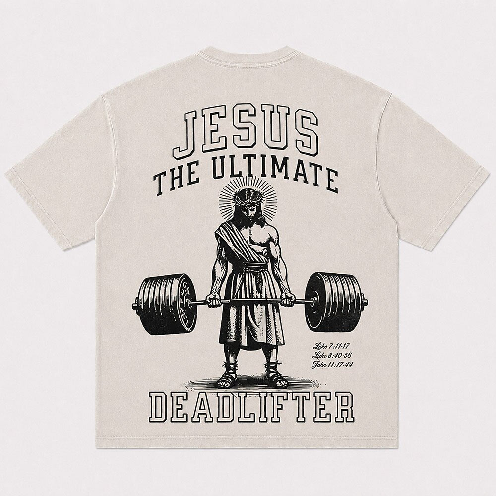 Jesus The Ultimate Deadlifter Christian T-Shirt - product image 3