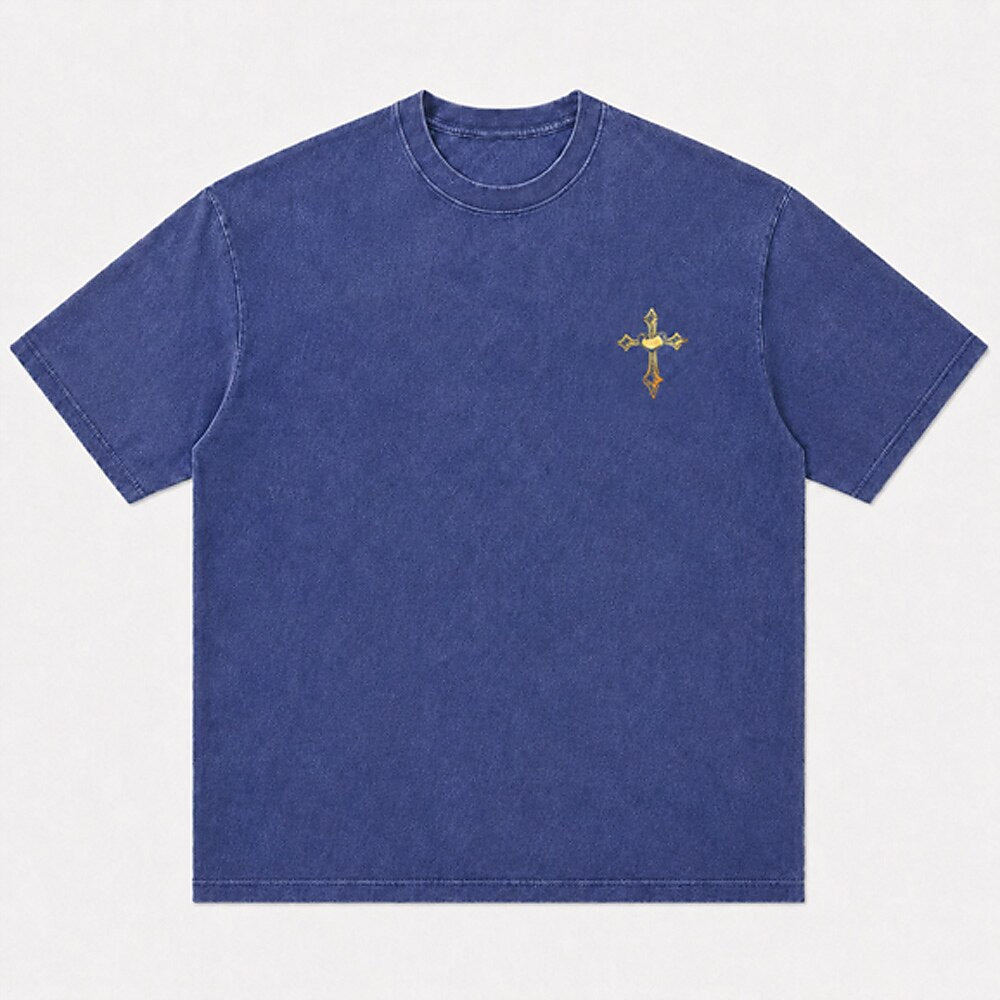 I Asked God to Make Me a Better Man He Sent Me My Wife Wings Cross Christian T-Shirt - product image 2