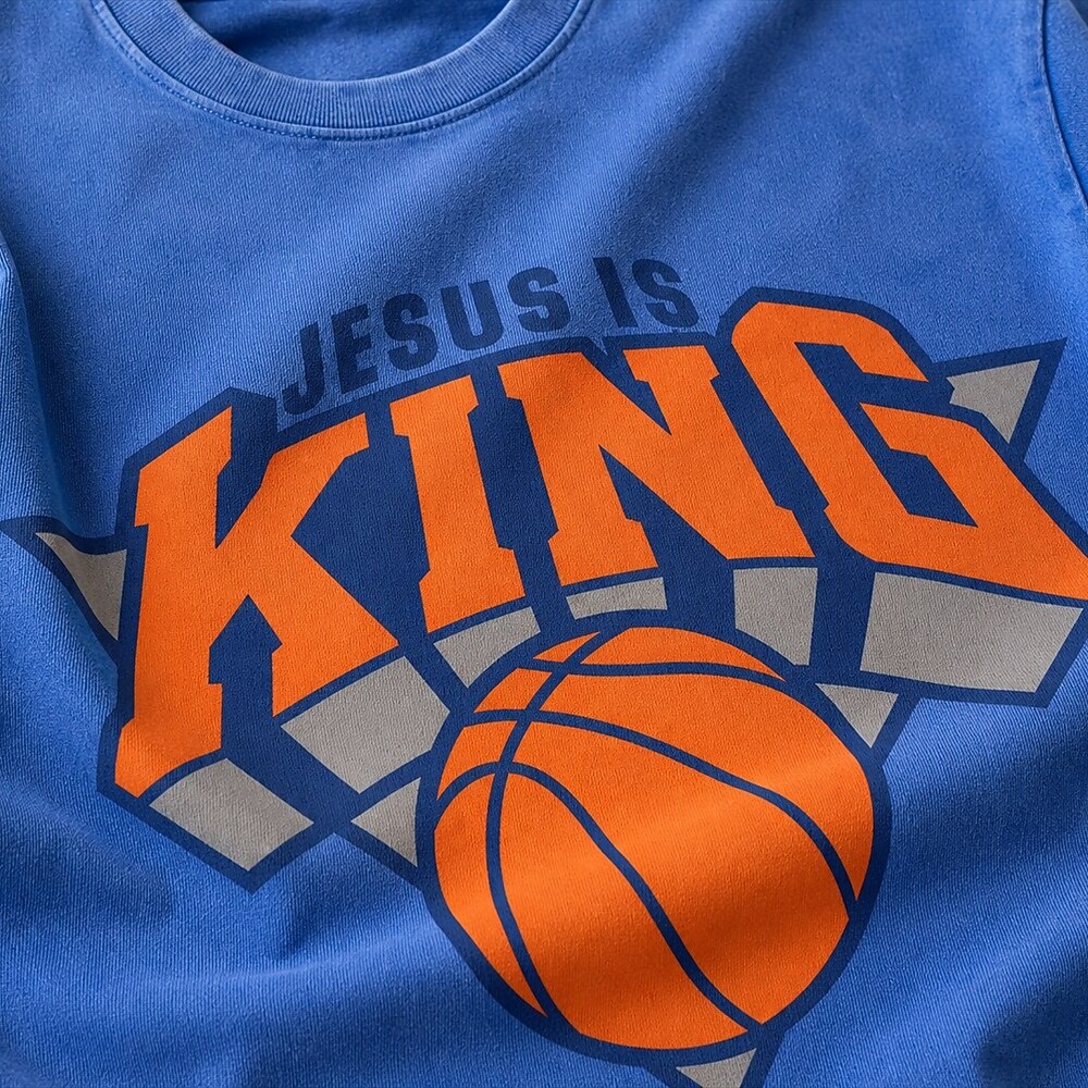 Jesus Is King basketball Christian graphic T-shirt