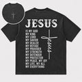 Faith Jesus Is My God My King My Savior My Everything Quote with Cross Christian T-Shirt - product image 1