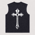 Gothic Ornate Pointed Cross Distressed Symbol Gothic Rock Christian Faith Christian Tank Top - product image 1