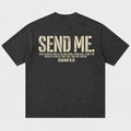 Send Me Isaiah 6:8 washed cotton T-shirt, product view 1