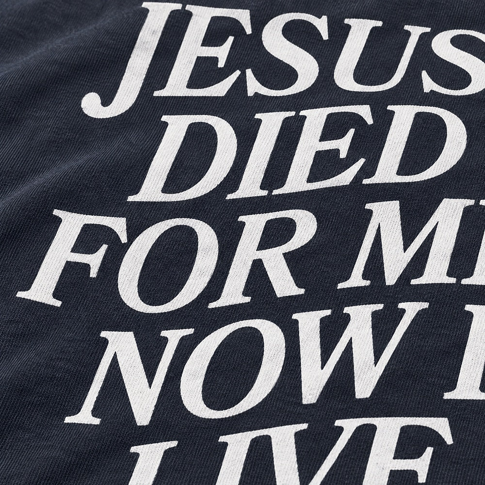 Jesus Died for Me Now I Live for Him cotton T-shirt, additional product detail view