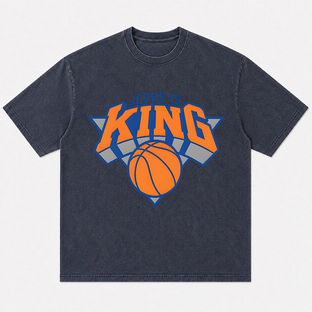 Jesus Is King basketball Christian graphic T-shirt