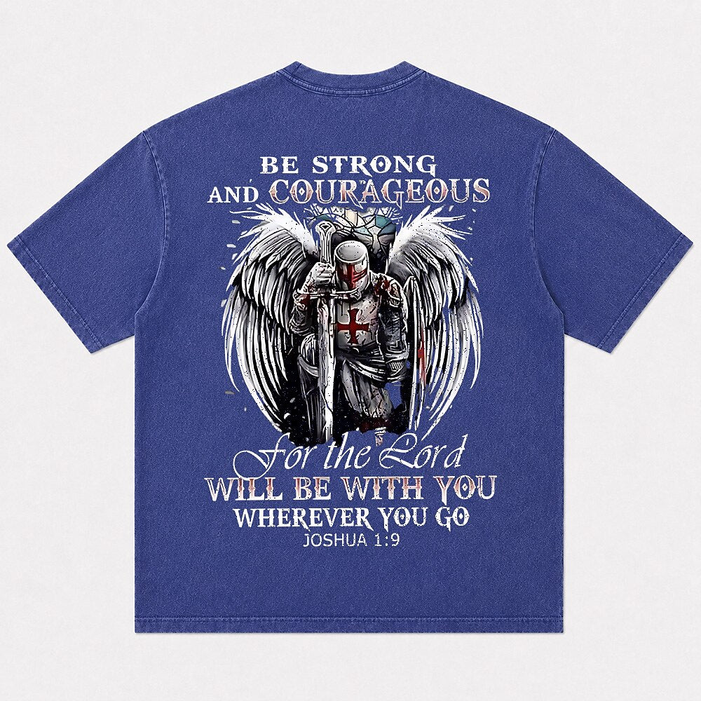 Knight With Wings And Sword Joshua 1:9 Christian Faith Christian T-Shirt - product image 6