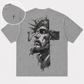 Jesus Profile with Crown of Thorns on Cross Christian T-Shirt - product image 1