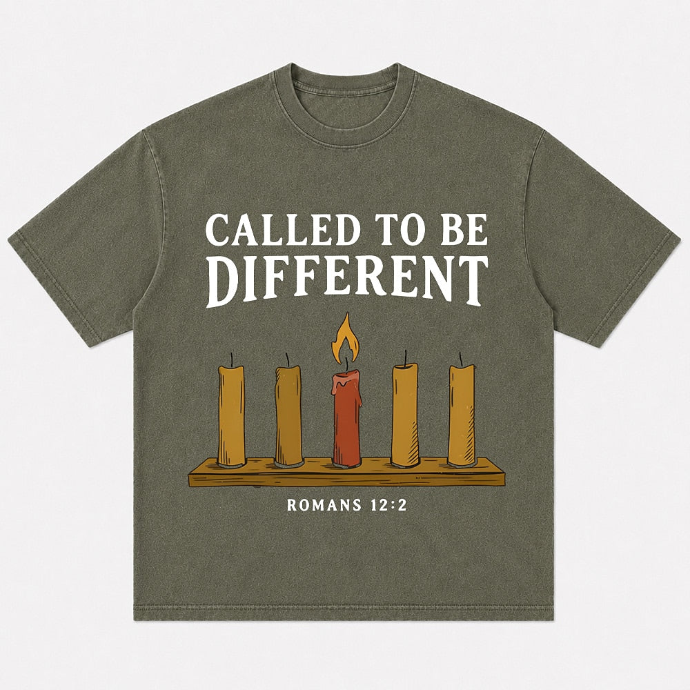 Called to Be Different Romans 12:2 candle Christian T-shirt