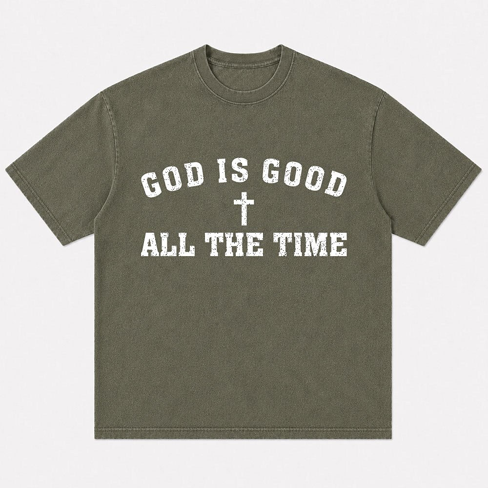 God Is Good All The Time Cross Christian T-Shirt - product image 6