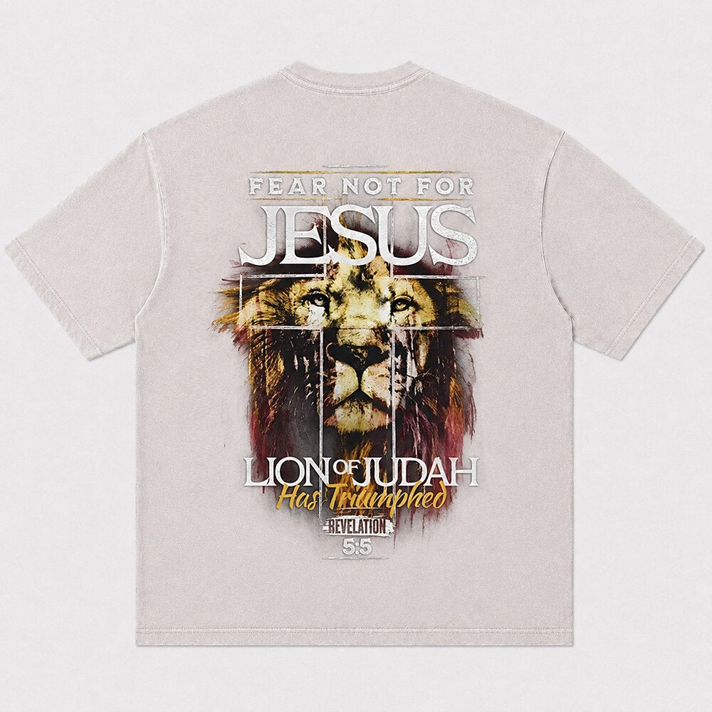 Fear Not For Jesus Lion of Judah Has Triumphed Revelation 5:5 Christian T-Shirt - product image 5