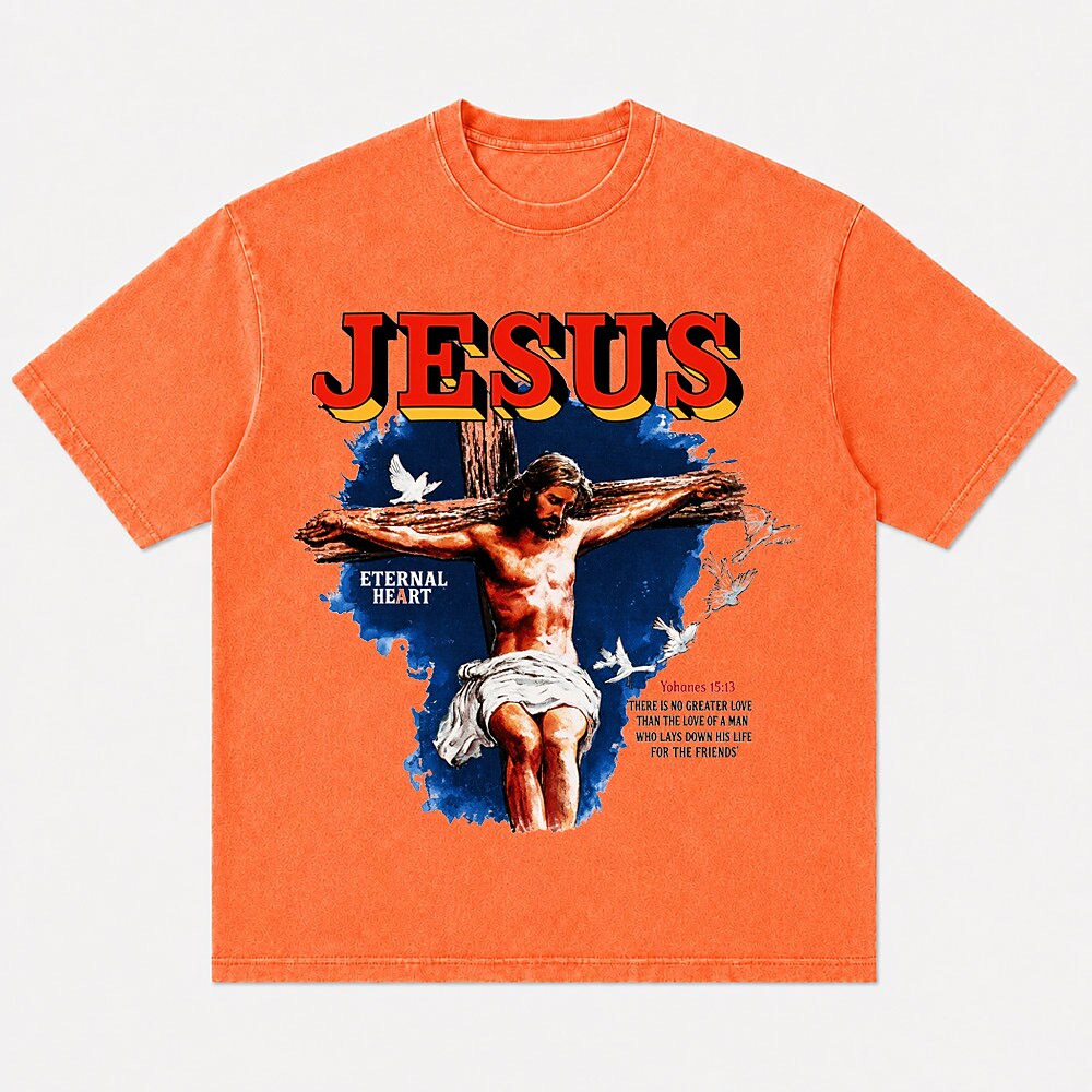 Jesus Eternal Heart cross doves John 15:13 T-shirt