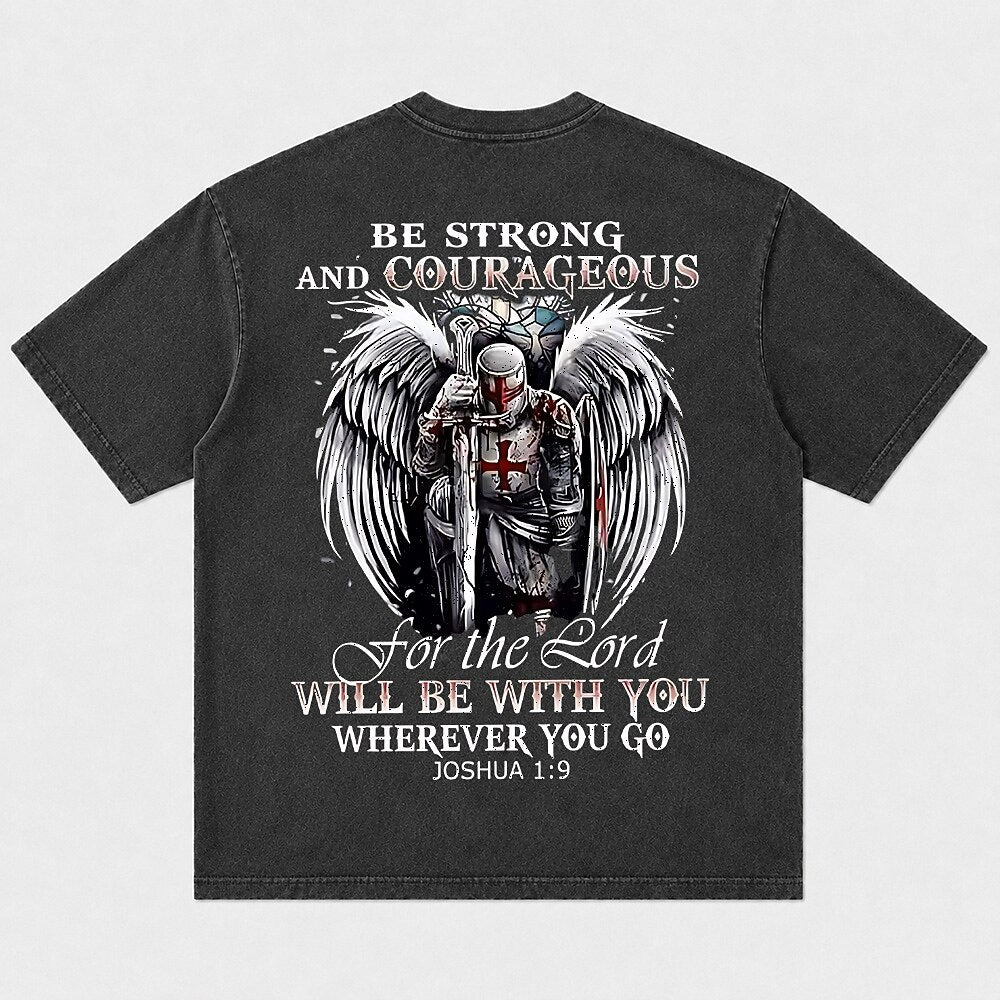 Knight With Wings And Sword Joshua 1:9 Christian Faith Christian T-Shirt - product image 7