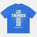 I Can Do All Things through Christ Who Strengthens Me Philippians Bible Verse Cross Christian T-Shirt - product image 1
