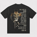 The Light of God Surrounds Us Lion Cross Knight Christian T-Shirt - product image 7