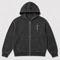 Jesus Signature Cross Christian Zip Hoodie - product image 1