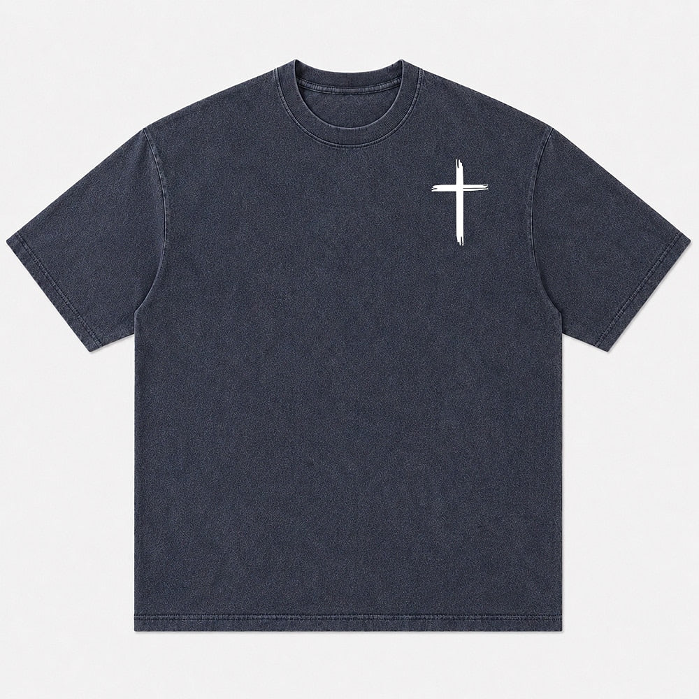 Jesus Died for Me Now I Live for Him cotton T-shirt, additional product detail view