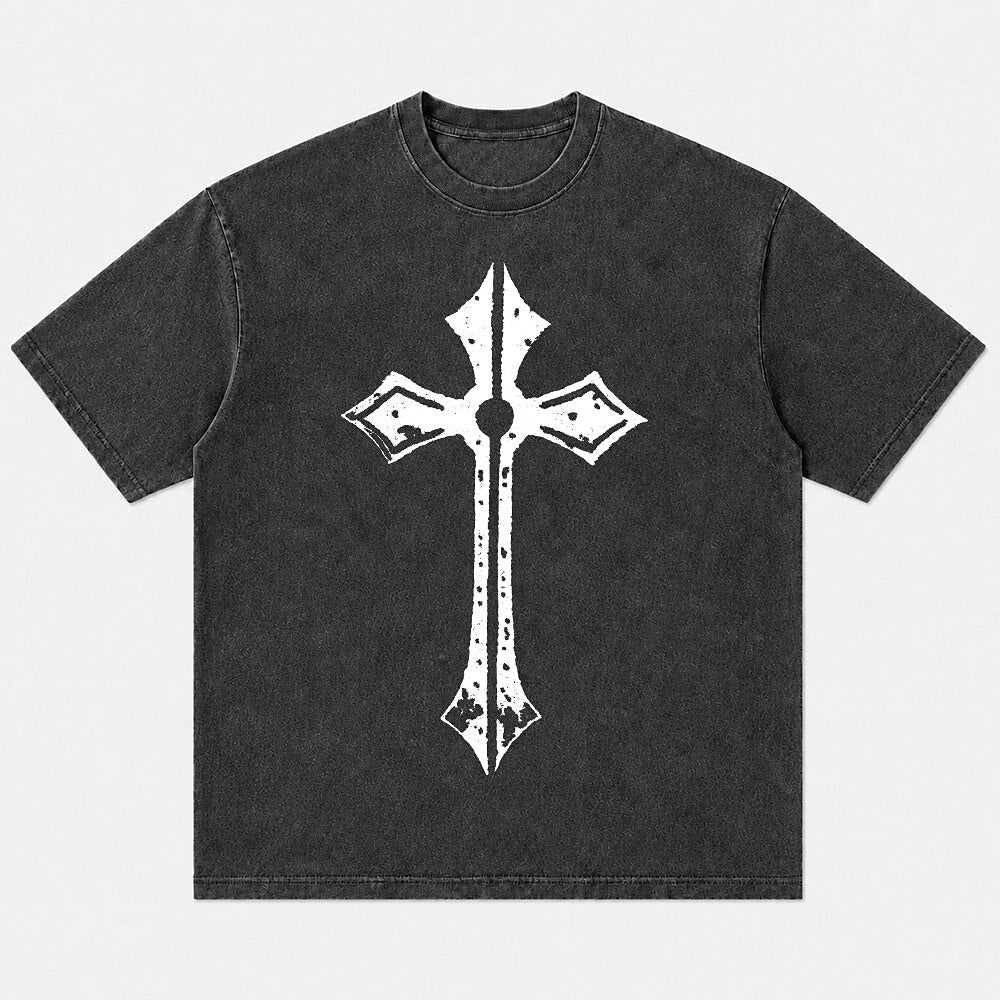 Gothic Cross Vintage Faith Christian T-Shirt - product image 1