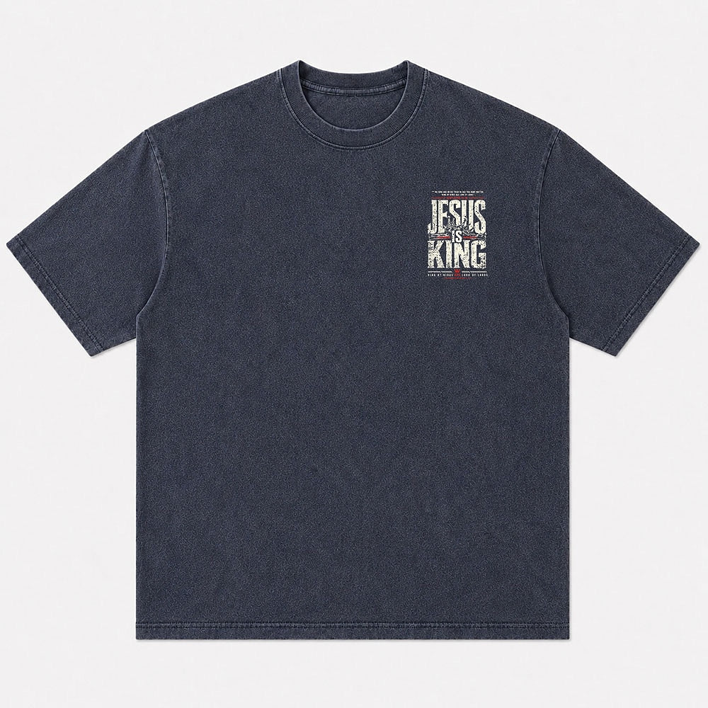 Christian shirt: Jesus is King - Revelation 19:16 crown graphic - T-Shirt