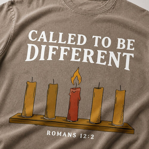 Called to Be Different Romans 12:2 candle Christian T-shirt