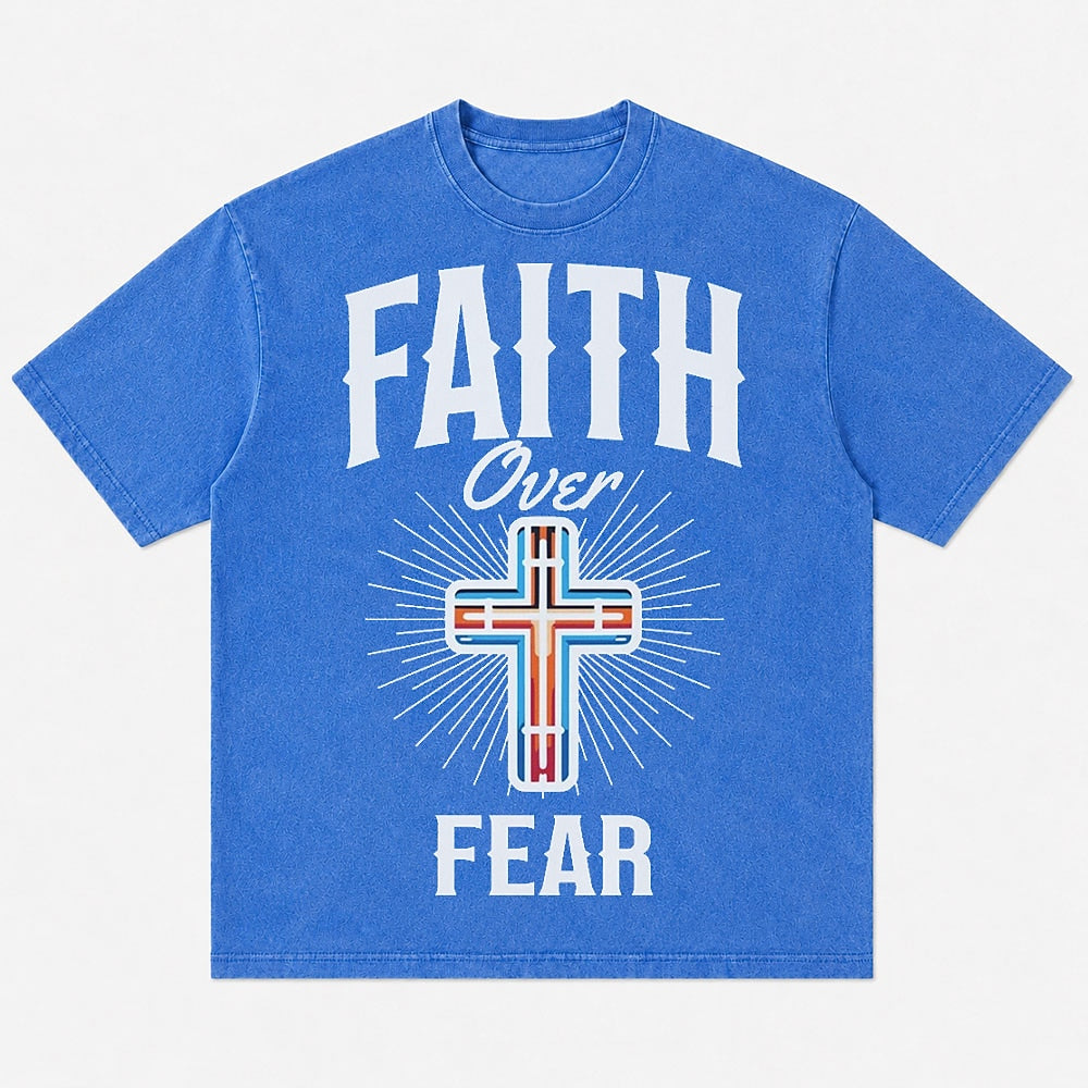 Christian shirt: faith over fear - T-Shirt