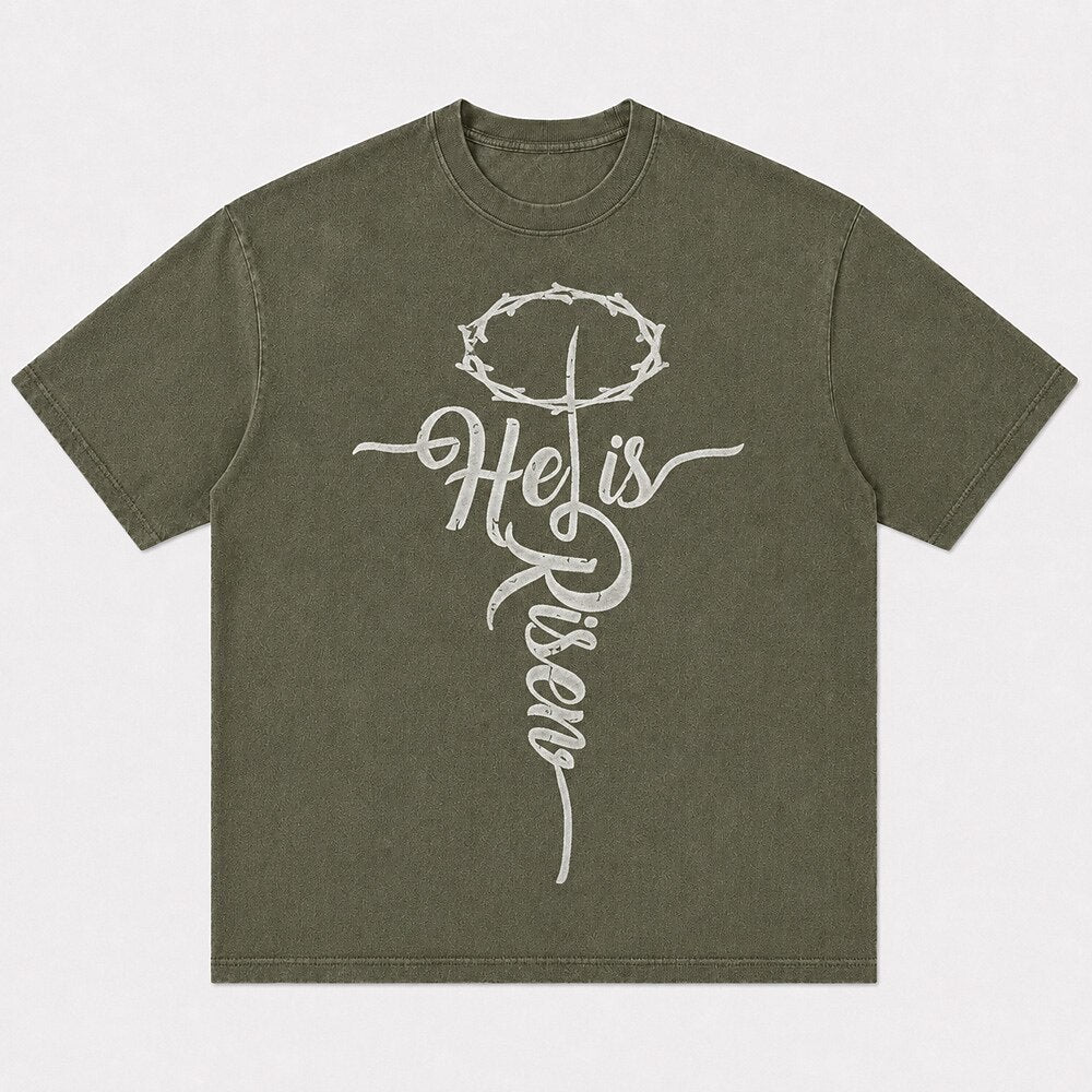He Is Risen Cross Christian T-Shirt - product image 5