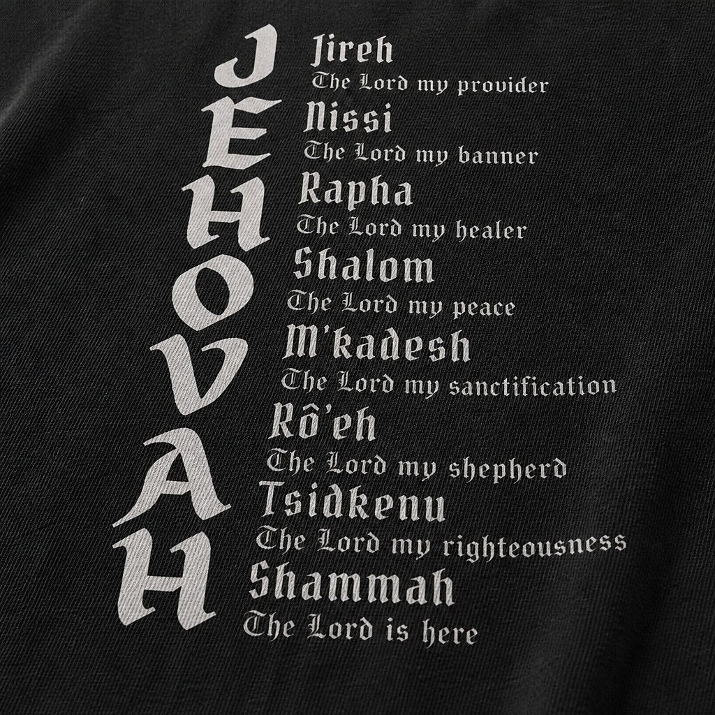 Jehovah Names of God men's Christian graphic T-shirt view 2