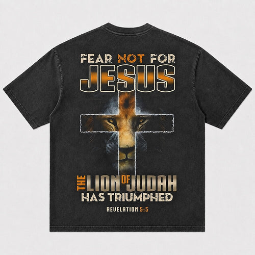 Fear Not For Jesus The Lion of Judah Has Triumphed Revelation 5:5 Christian T-Shirt - product image 1