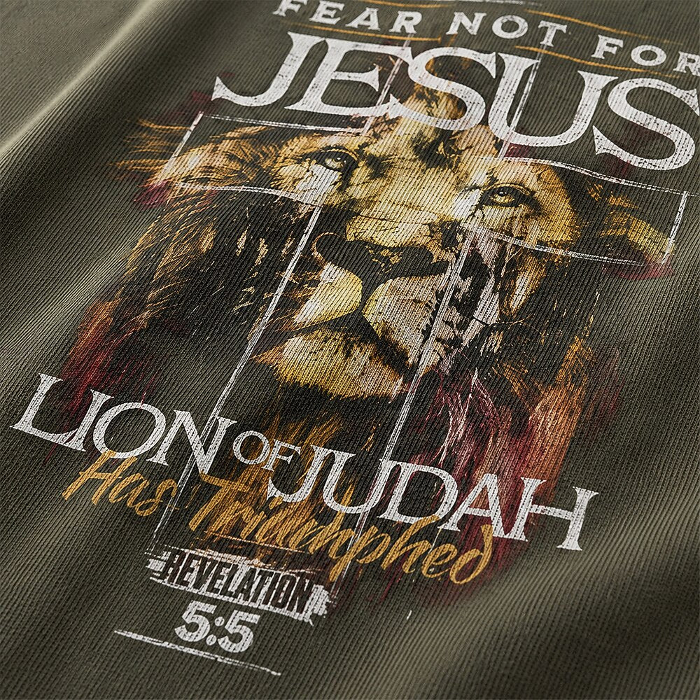 Fear Not For Jesus Lion of Judah Has Triumphed Revelation 5:5 Christian T-Shirt - product image 2