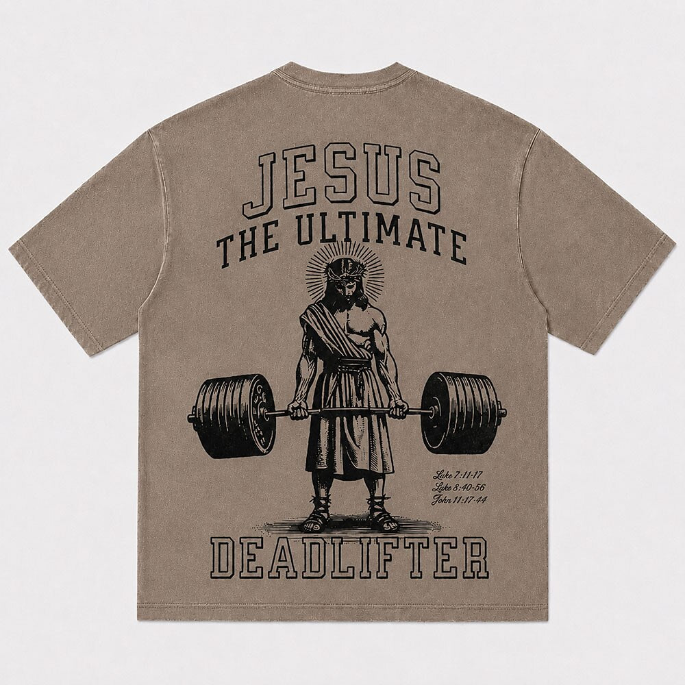 Jesus The Ultimate Deadlifter Christian T-Shirt - product image 6