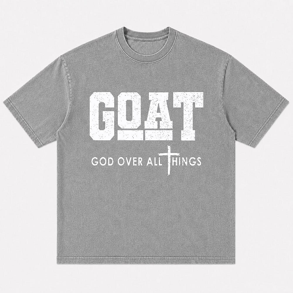 GOAT God Over All Things Cross Christian T-Shirt - product image 5